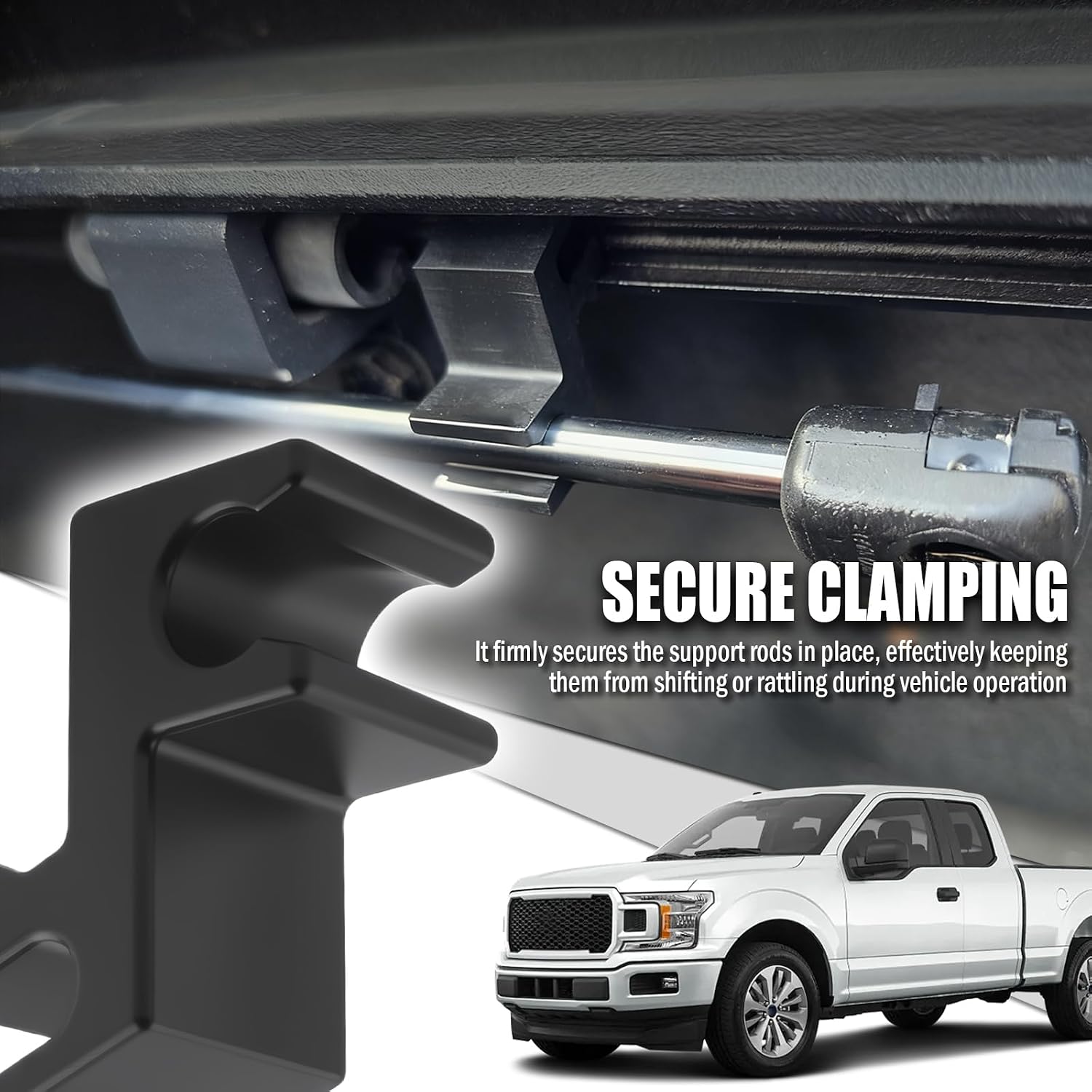 4PCS Upgrade Truck Tonneau Cover Prop Rod Clips Set,Compatible with Undercover Truck Bed Cover Parts Prop Rod Replacement for Enhanced Stability,Hard Tonneau Covers Parts